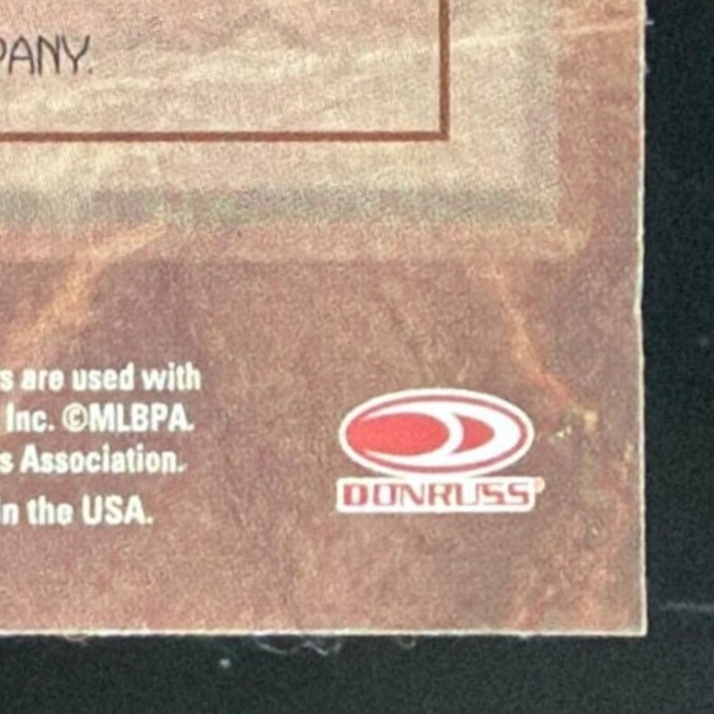 2001 Donruss Class of 2001 Final Rewards Albert Pujols Bat /125 card - back bottom right corner close-up