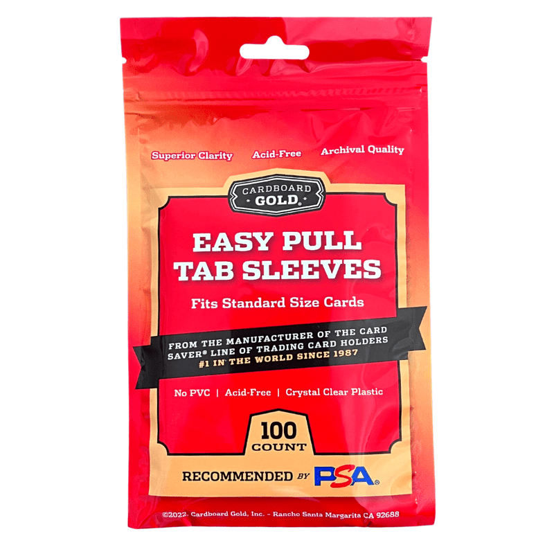 1000ct (10 packs) Easy Pull Tabbed Soft Card Sleeves for Standard Size Trading Cards - Columbia Hobby - Sports Card Boxes - Toploaders - Card Savers