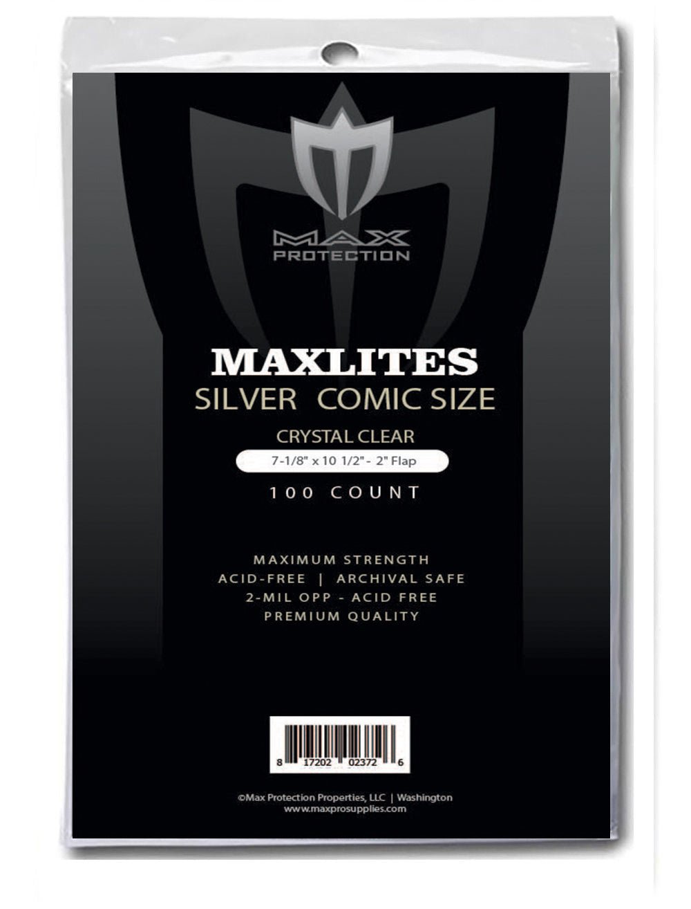1000ct Case Maxlites 2 Silver Age Comic Bags - 7 - 1/8x10 - 1/2" - Columbia Hobby - Sports Card Boxes - Toploaders - Card Savers