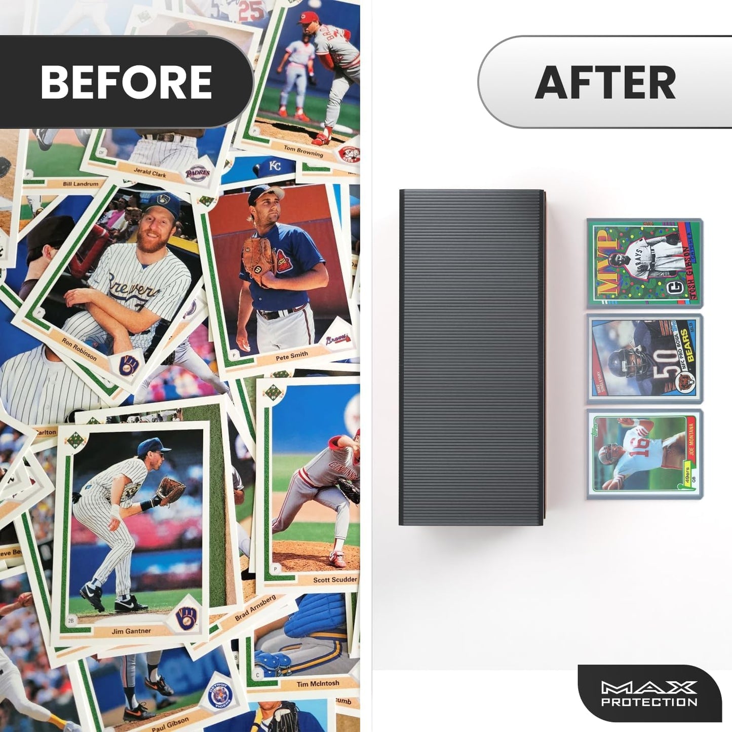1000ct Case Ultra Max Pro 35pt Trading Card Toploaders plus Soft Sleeves | Crystal Clear Holders - Columbia Hobby - Sports Card Boxes - Toploaders - Card Savers