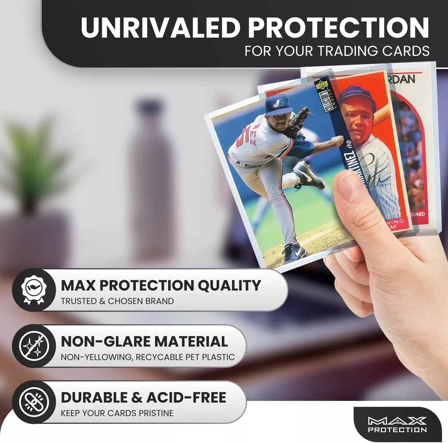 1000ct Case Ultra Max Pro Premium Trading Card Rigid Toploaders Holders - Columbia Hobby - Sports Card Boxes - Toploaders - Card Savers