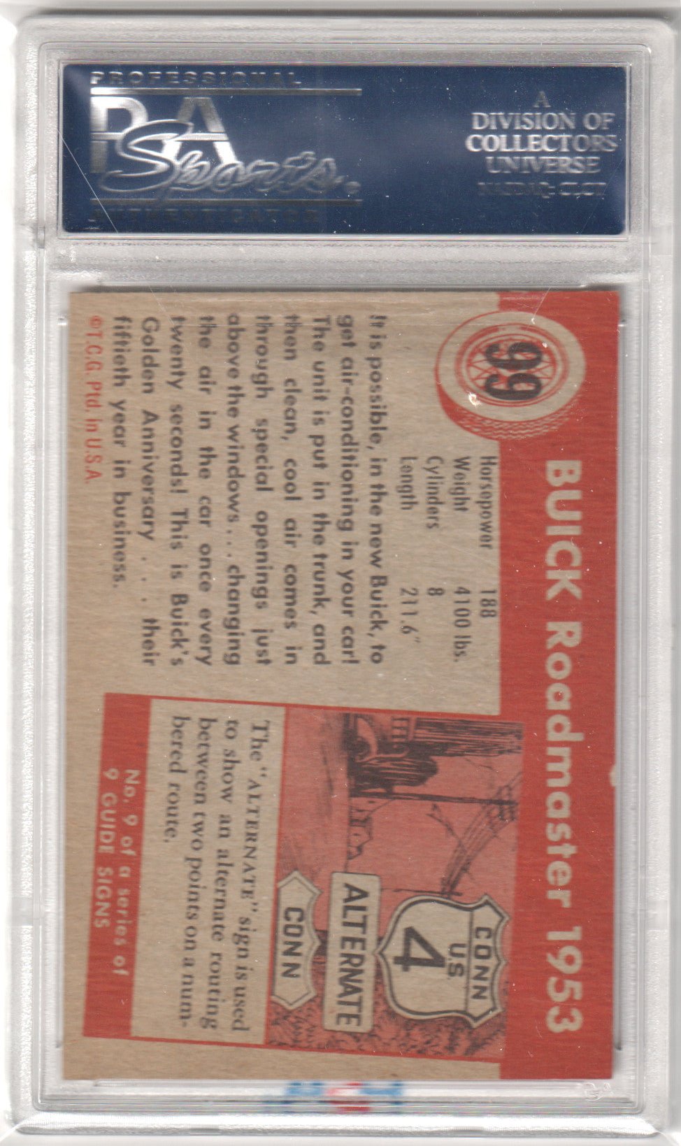 1954 World On Wheels Buick #99 PSA 7 - Columbia Hobby - Sports Card Boxes - Toploaders - Card Savers