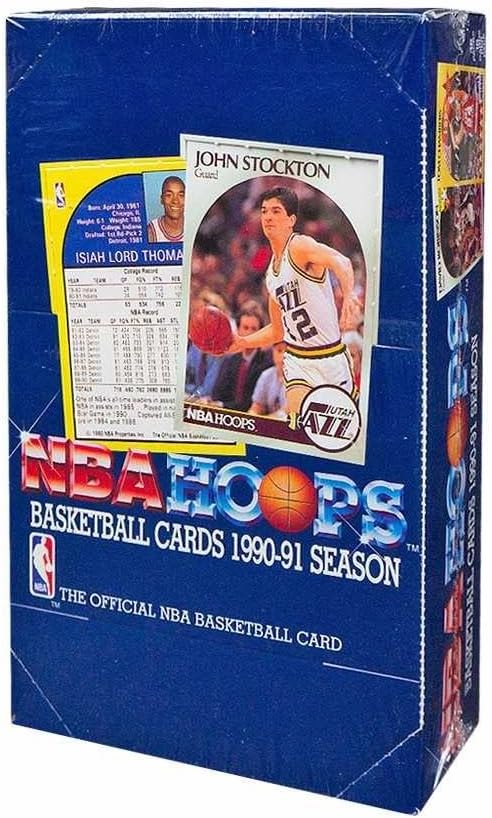 1990 - 91 NBA Hoops Basketball Wax - Columbia Hobby - Sports Card Boxes - Toploaders - Card Savers