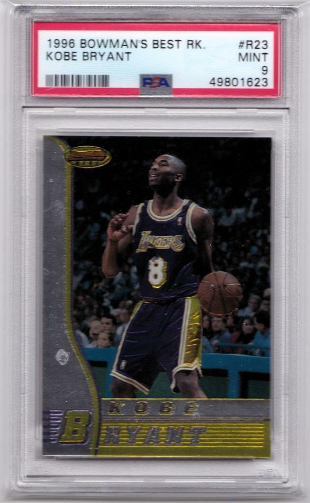 1996 - 97 Bowman's Best KOBE BRYANT Rookie RC PSA 9 MINT - LAKERS π₯π₯π₯ - Columbia Hobby - Sports Card Boxes - Toploaders - Card Savers