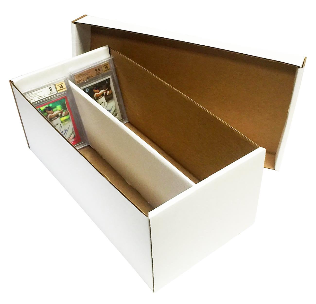 Max Protection (5) Graded Shoe 2-Row Cardboard Storage Boxes - Baseball, Football, Basketball, Hockey, Nascar, Sportscards, Gaming & Trading Cards Max Protection (5) Graded Shoe 2-Row Cardboard Storage Boxes - Baseball, Football, Basketball, Hockey, Nascar, Sportscards, Gaming & Trading Cards