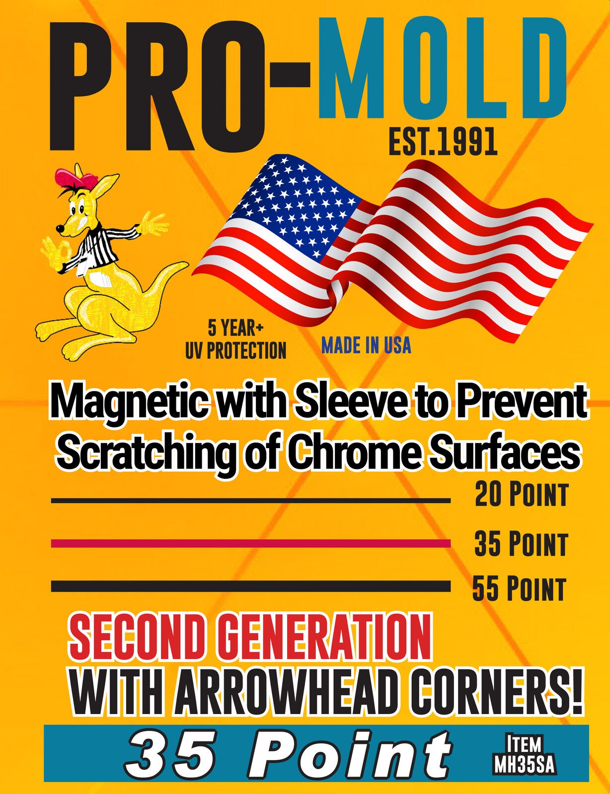 200 - Pro Mold 35pt w/Penny Sleeve Magnetic One Touch Card Holders - Columbia Hobby - Sports Card Boxes - Toploaders - Card Savers