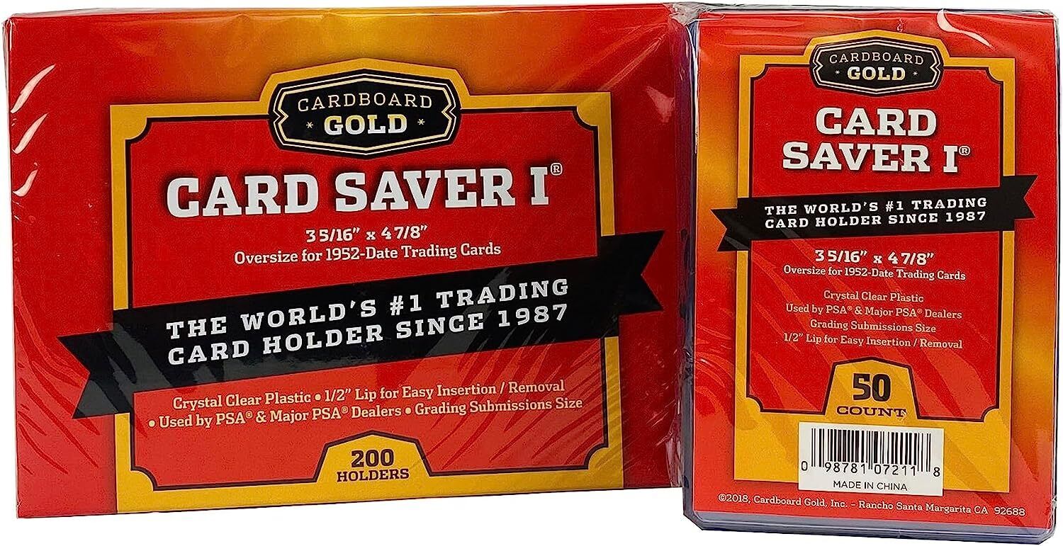 200ct Card Saver 1 - Red Box - PSA Grading Card Submissions Semi Rigid Holders - Columbia Hobby - Sports Card Boxes - Toploaders - Card Savers