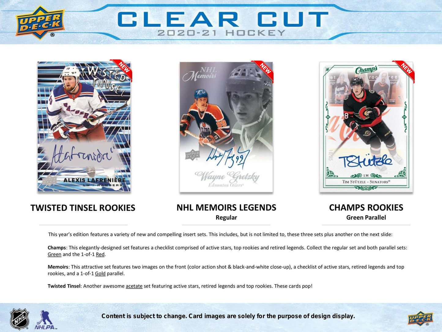 2020 - 21 Upper Deck Clear Cut Hockey Hobby Box - Columbia Hobby - Sports Card Boxes - Toploaders - Card Savers