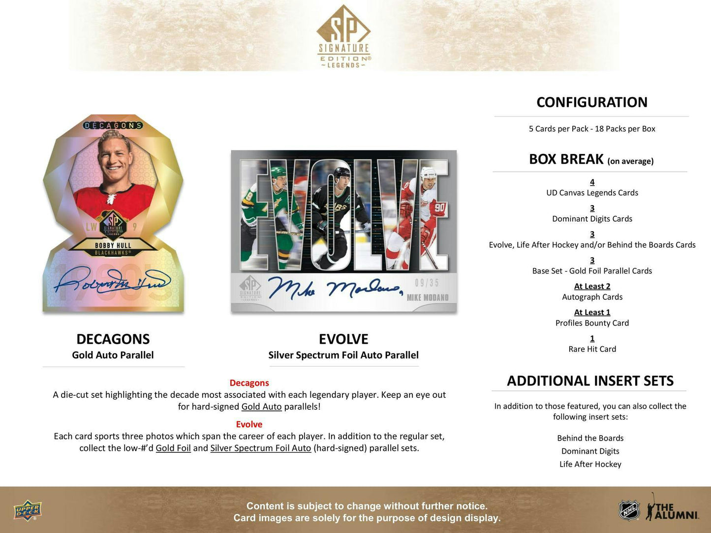 2020 - 21 Upper Deck SP Signature Legends Hockey Hobby Box - Columbia Hobby - Sports Card Boxes - Toploaders - Card Savers