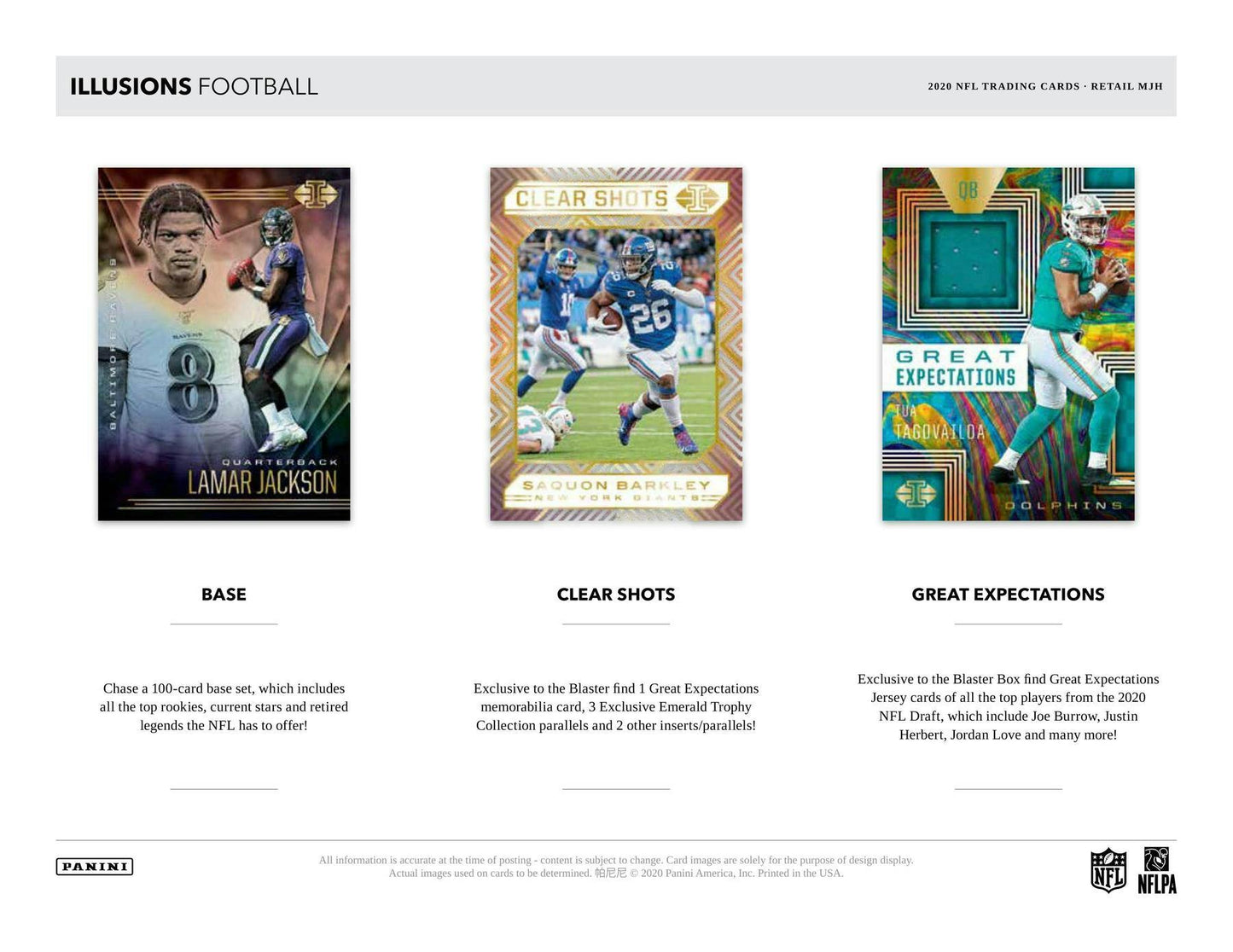 2020 Panini Illusions Football Mega Box - Columbia Hobby - Sports Card Boxes - Toploaders - Card Savers