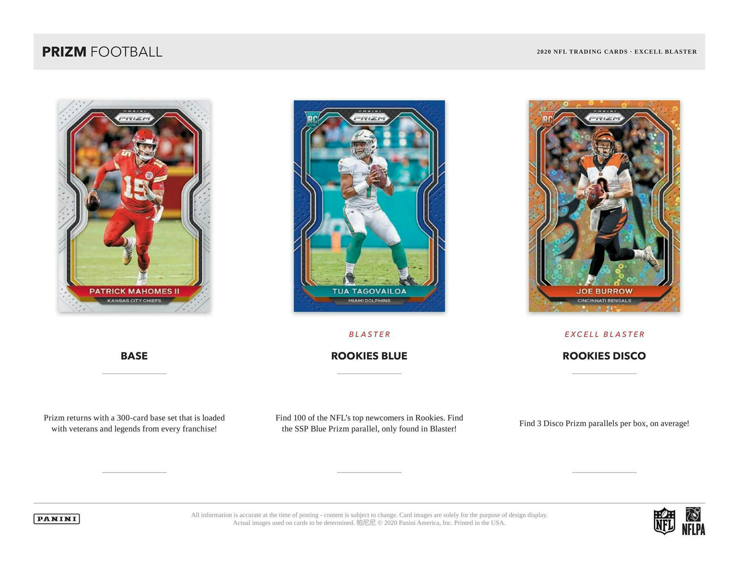 2020 Panini Prizm Football 6 - Pack Blaster Box (Disco Prizms) - Columbia Hobby - Sports Card Boxes - Toploaders - Card Savers