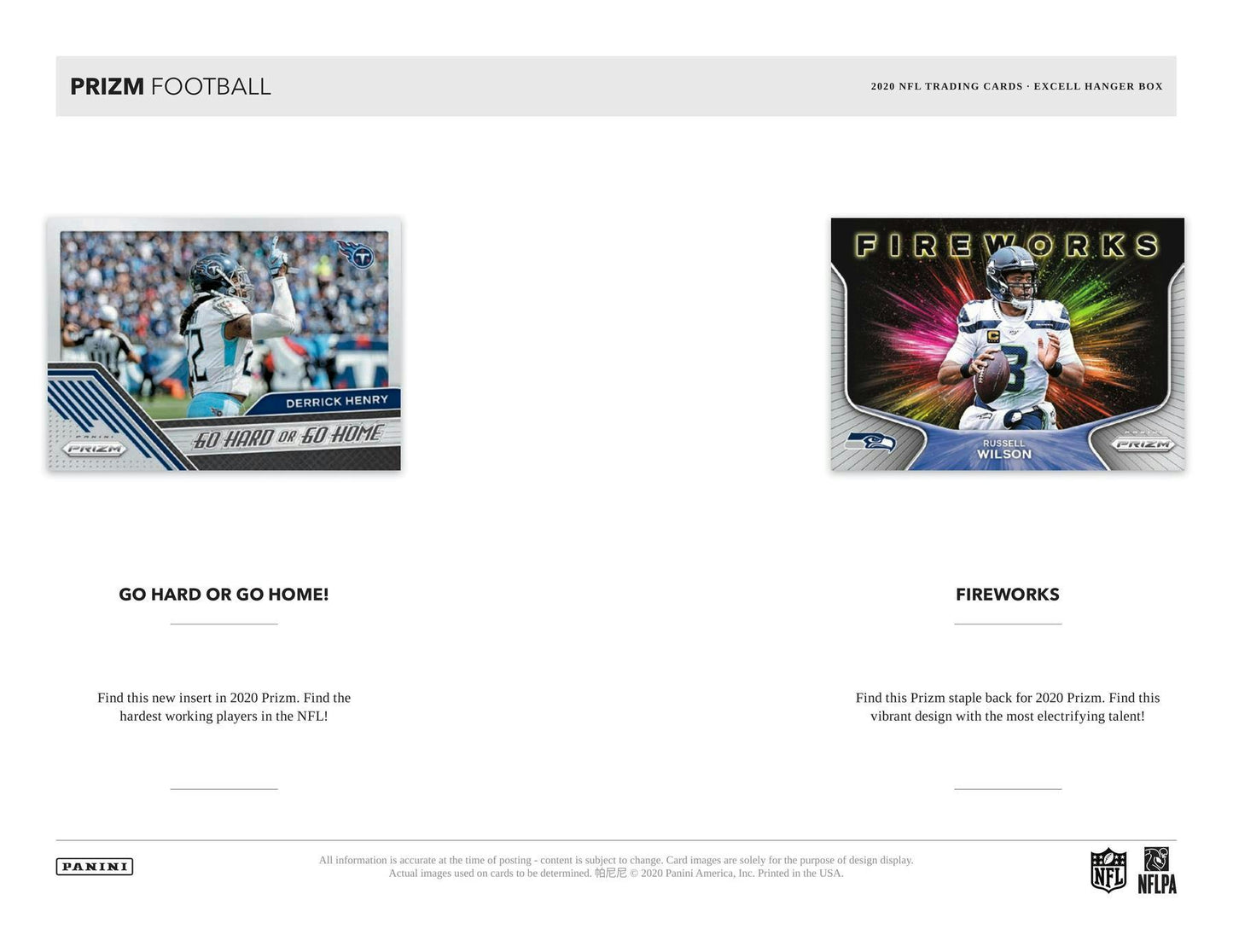 2020 Panini Prizm Football Hanger 10 - Card Box (Light Blue Prizms) - Columbia Hobby - Sports Card Boxes - Toploaders - Card Savers