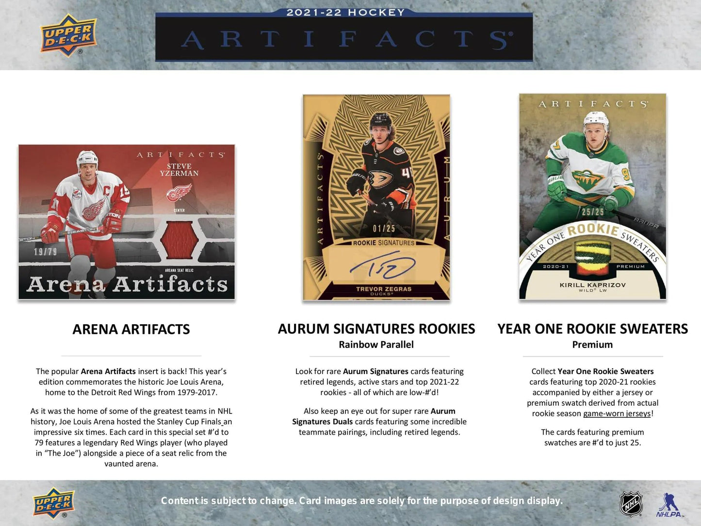 2021 - 22 Upper Deck Artifacts Hockey Hobby Box - Columbia Hobby - Sports Card Boxes - Toploaders - Card Savers