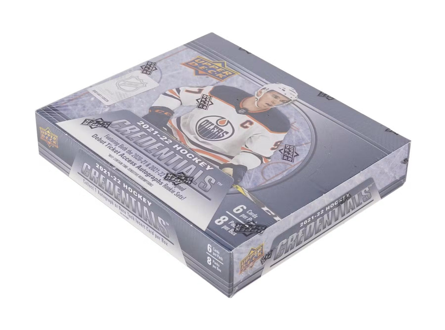 2021 - 22 Upper Deck Credentials Hockey Hobby Box - Columbia Hobby - Sports Card Boxes - Toploaders - Card Savers
