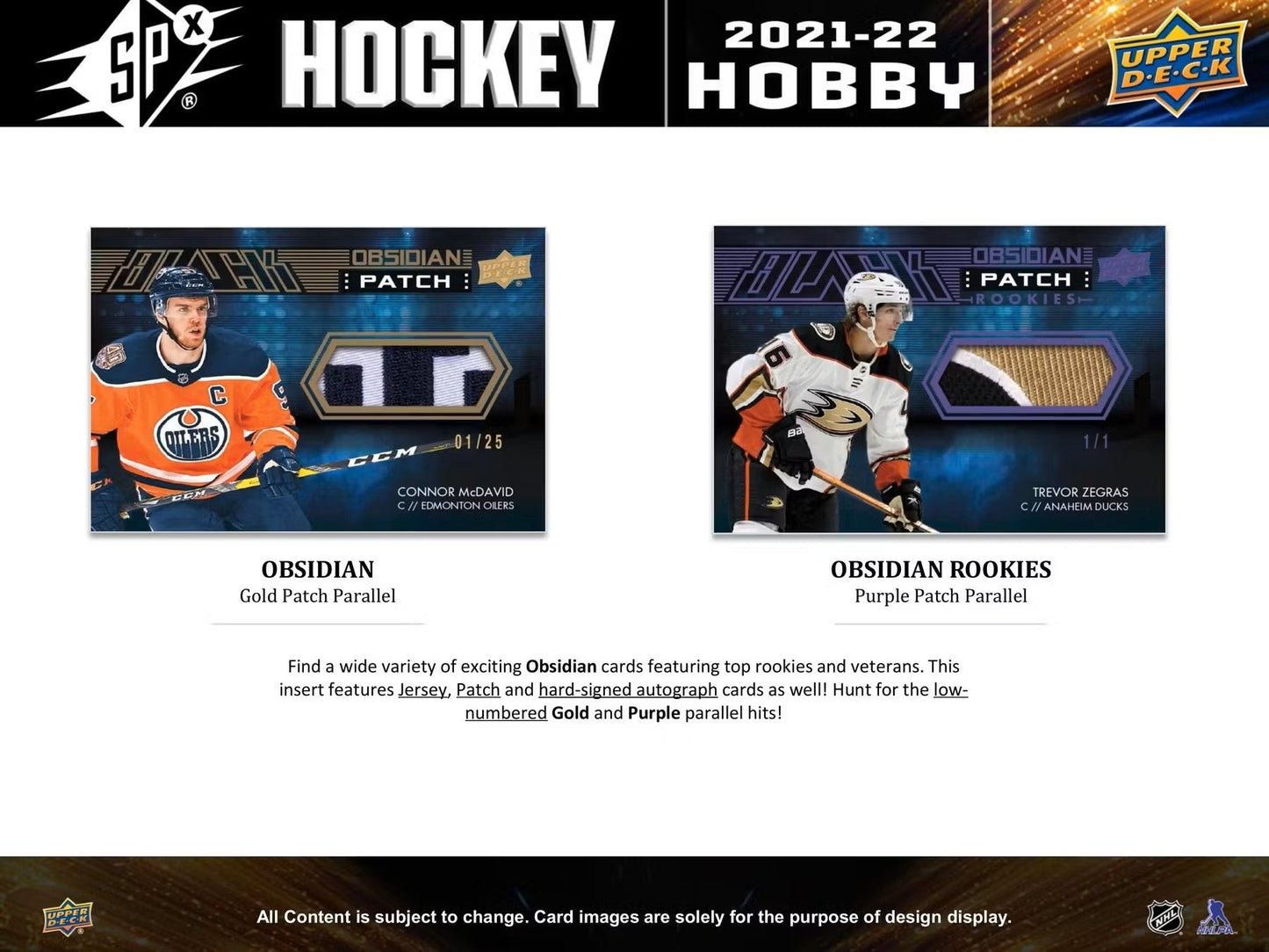 2021 - 22 Upper Deck SPx Hockey Hobby Box - Columbia Hobby - Sports Card Boxes - Toploaders - Card Savers