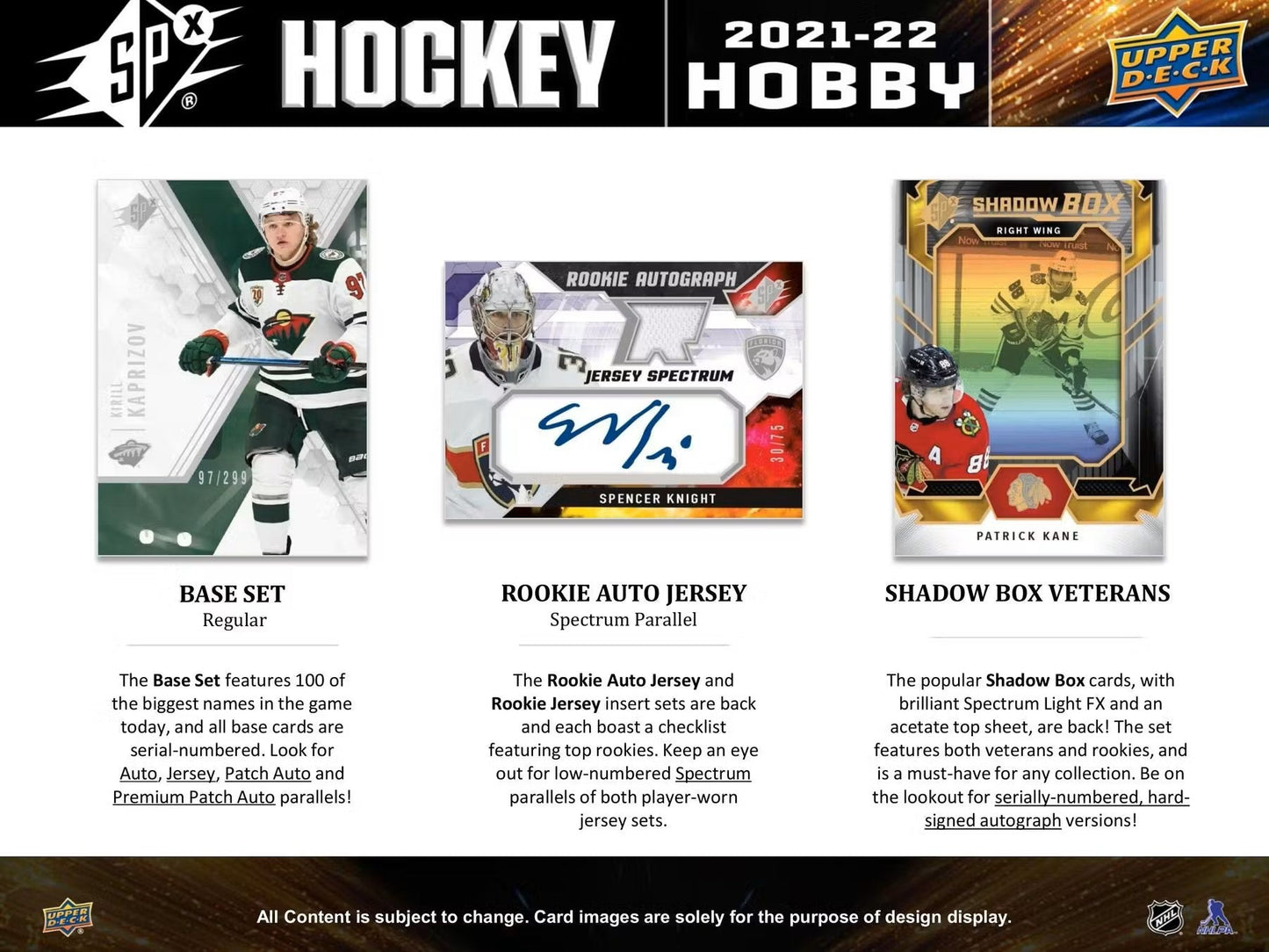 2021 - 22 Upper Deck SPx Hockey Hobby Box - Columbia Hobby - Sports Card Boxes - Toploaders - Card Savers