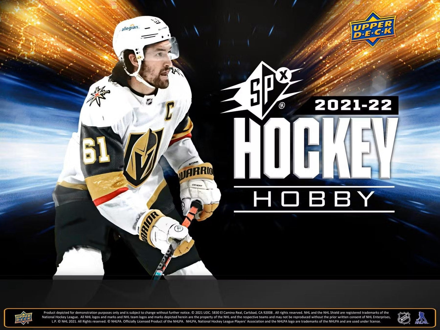 2021 - 22 Upper Deck SPx Hockey Hobby Box - Columbia Hobby - Sports Card Boxes - Toploaders - Card Savers