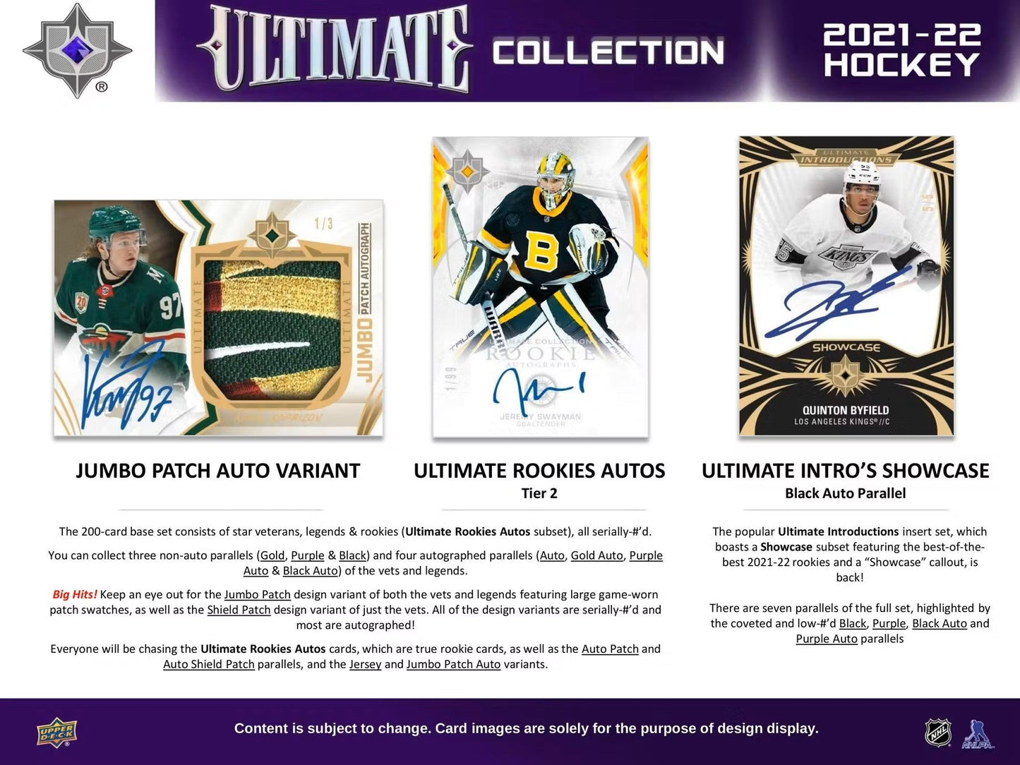 2021 - 22 Upper Deck Ultimate Collection Hockey Hobby Box - Columbia Hobby - Sports Card Boxes - Toploaders - Card Savers