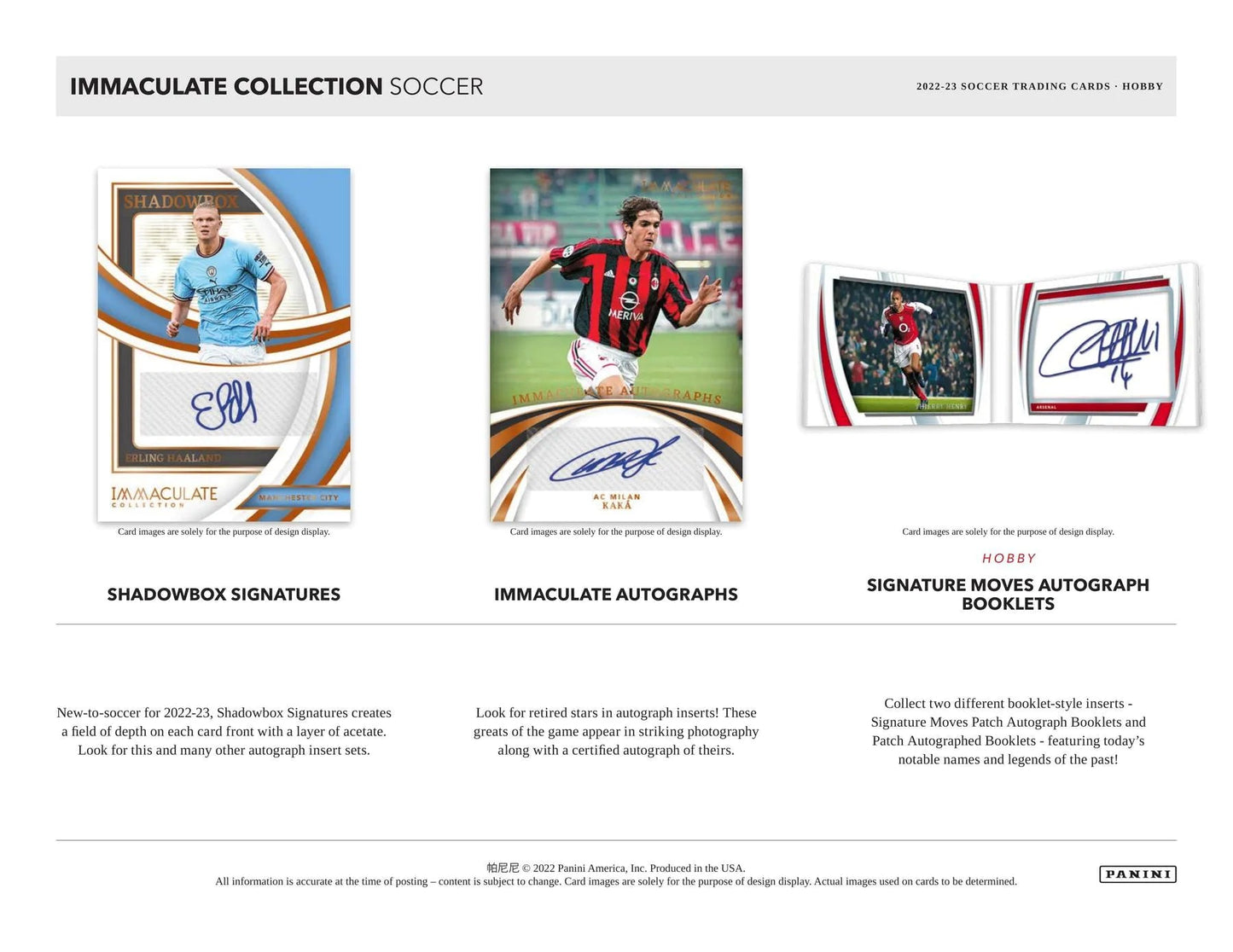 2022 - 23 Panini Immaculate Soccer Hobby Box - Columbia Hobby - Sports Card Boxes - Toploaders - Card Savers
