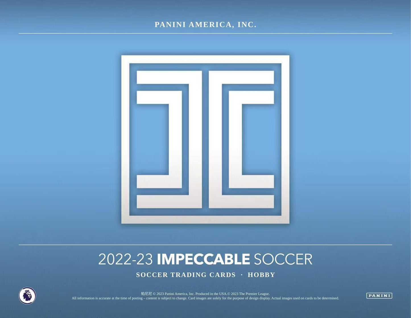 2022 - 23 Panini Impeccable Premier League EPL Soccer Hobby Box - Columbia Hobby - Sports Card Boxes - Toploaders - Card Savers