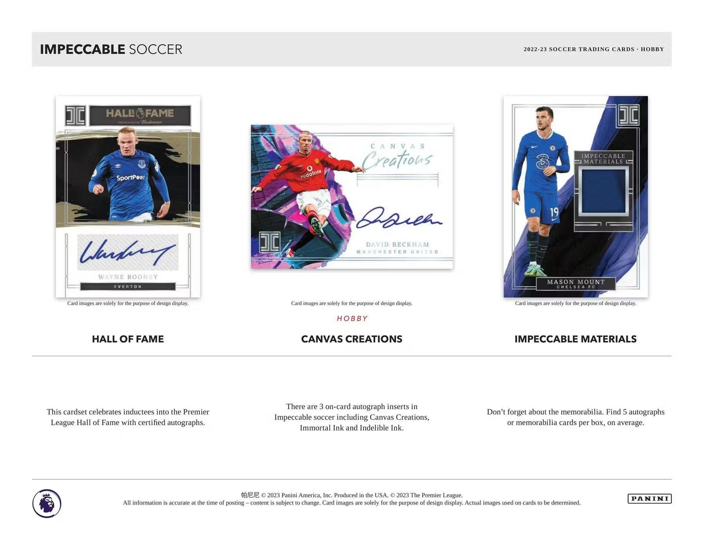 2022 - 23 Panini Impeccable Premier League EPL Soccer Hobby Box - Columbia Hobby - Sports Card Boxes - Toploaders - Card Savers