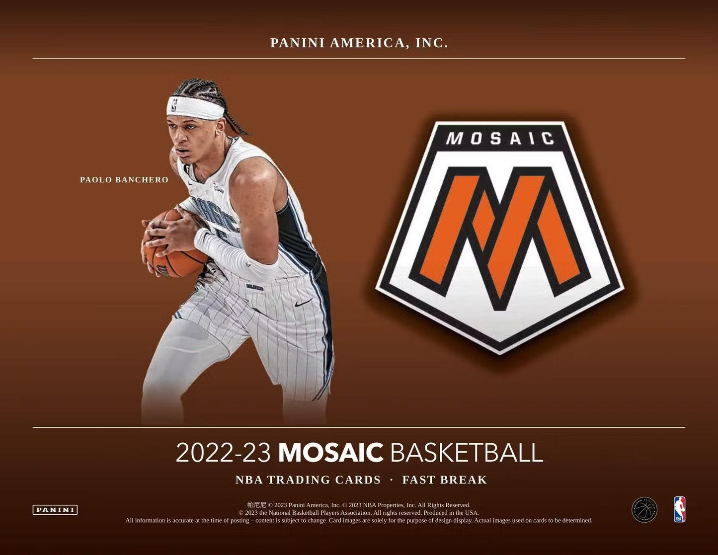 2022 - 23 Panini Mosaic Basketball Fast Break Box - Columbia Hobby - Sports Card Boxes - Toploaders - Card Savers