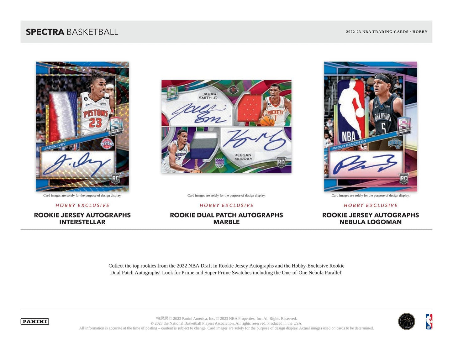 2022 - 23 Panini Spectra Basketball Hobby Box - Columbia Hobby - Sports Card Boxes - Toploaders - Card Savers