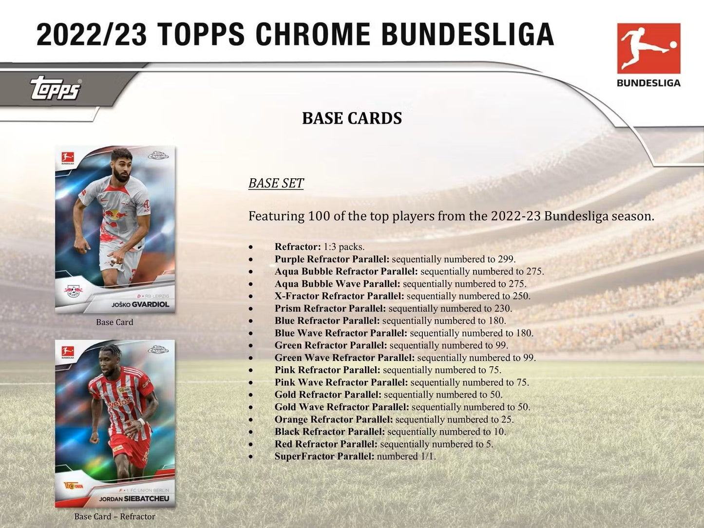 2022 - 23 Topps Chrome Bundesliga Soccer Hobby Box - Columbia Hobby - Sports Card Boxes - Toploaders - Card Savers