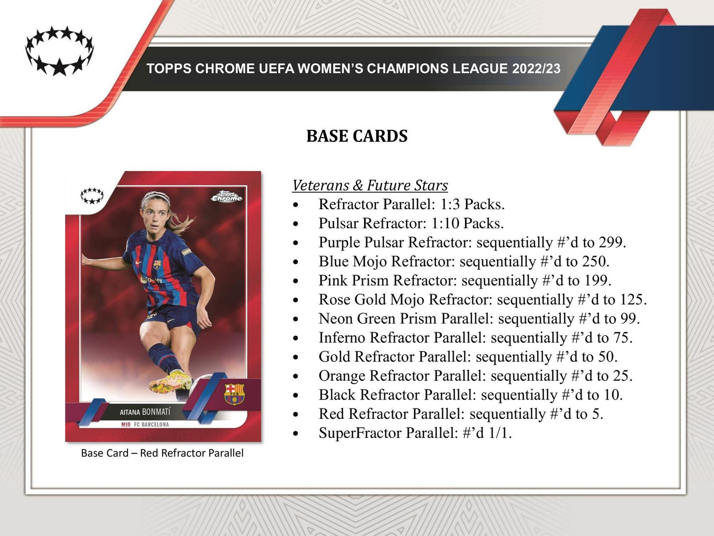 2022 - 23 Topps Chrome UEFA Women's Champions League Soccer Hobby Box - Columbia Hobby - Sports Card Boxes - Toploaders - Card Savers