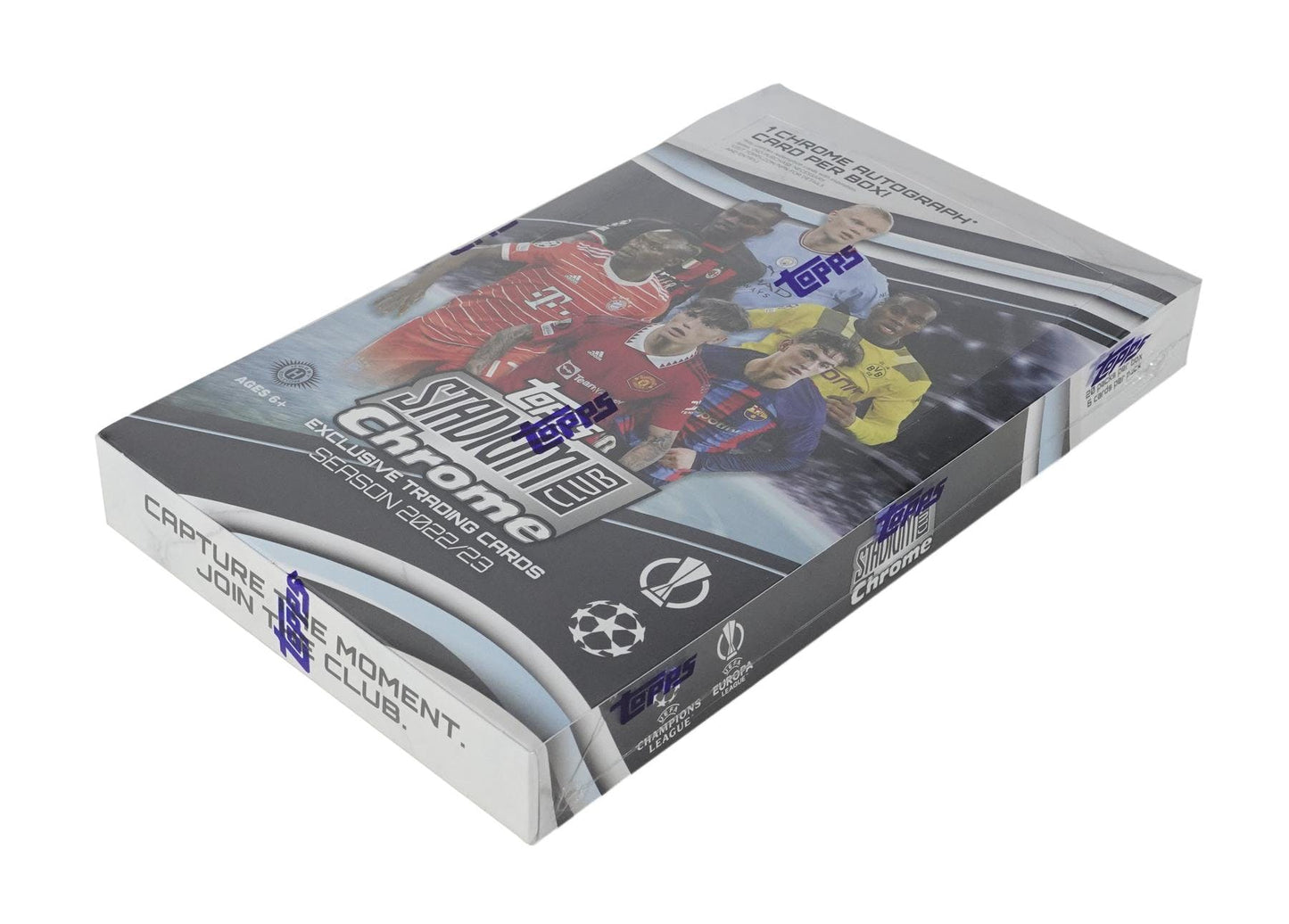 2022 - 23 Topps Stadium Club Chrome UEFA Club Competitions Soccer Hobby Box - Columbia Hobby - Sports Card Boxes - Toploaders - Card Savers