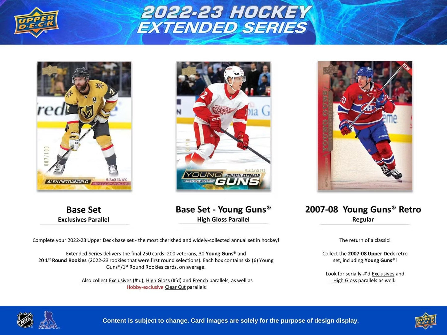 2022 - 23 Upper Deck Extended Series Hockey Hobby Box - Columbia Hobby - Sports Card Boxes - Toploaders - Card Savers