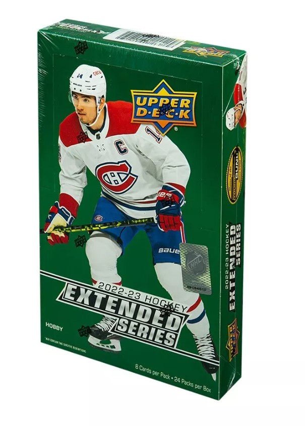 2022 - 23 Upper Deck Extended Series Hockey Hobby Box - Columbia Hobby - Sports Card Boxes - Toploaders - Card Savers