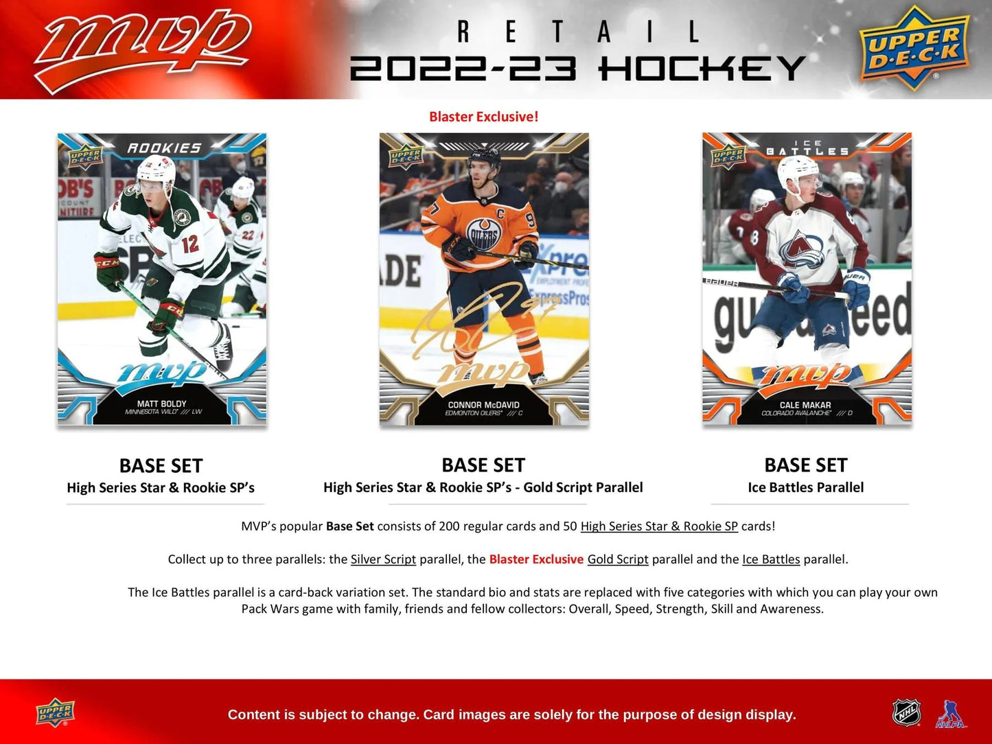 2022 - 23 Upper Deck MVP Hockey Retail 36 - Pack Box - Columbia Hobby - Sports Card Boxes - Toploaders - Card Savers