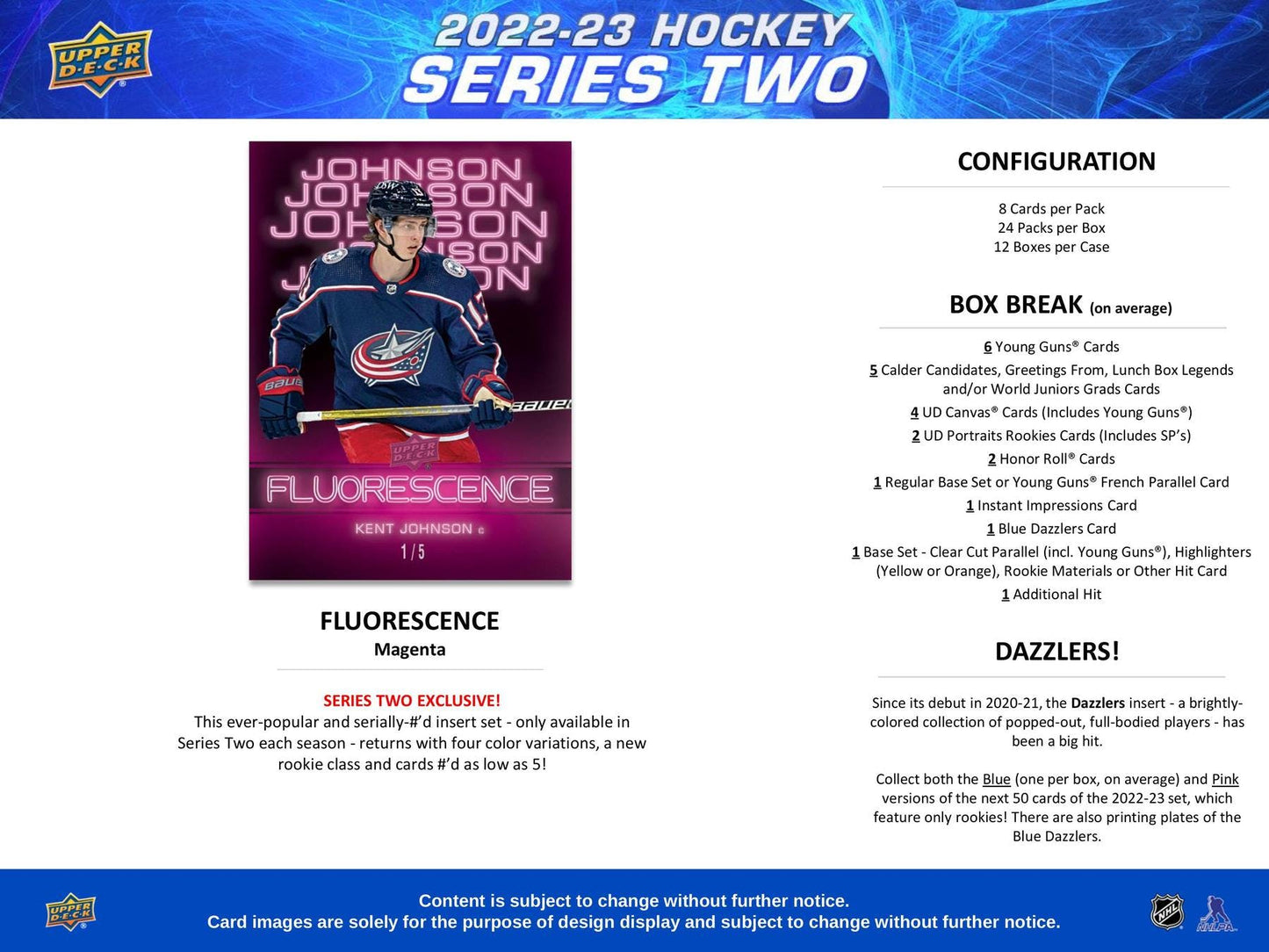 2022 - 23 Upper Deck Series 2 Hockey Hobby Box - Columbia Hobby - Sports Card Boxes - Toploaders - Card Savers