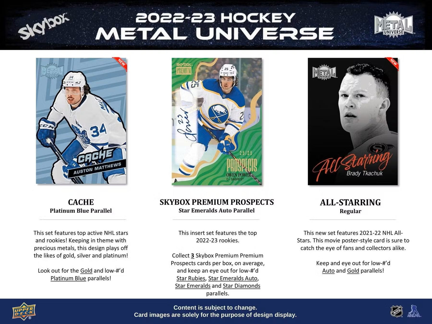 2022 - 23 Upper Deck Skybox Metal Universe Hockey Hobby Box - Columbia Hobby - Sports Card Boxes - Toploaders - Card Savers