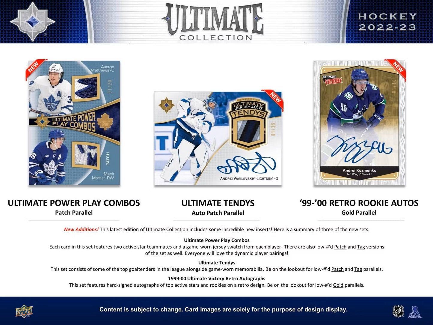2022 - 23 Upper Deck Ultimate Collection Hockey Hobby Box - Columbia Hobby - Sports Card Boxes - Toploaders - Card Savers