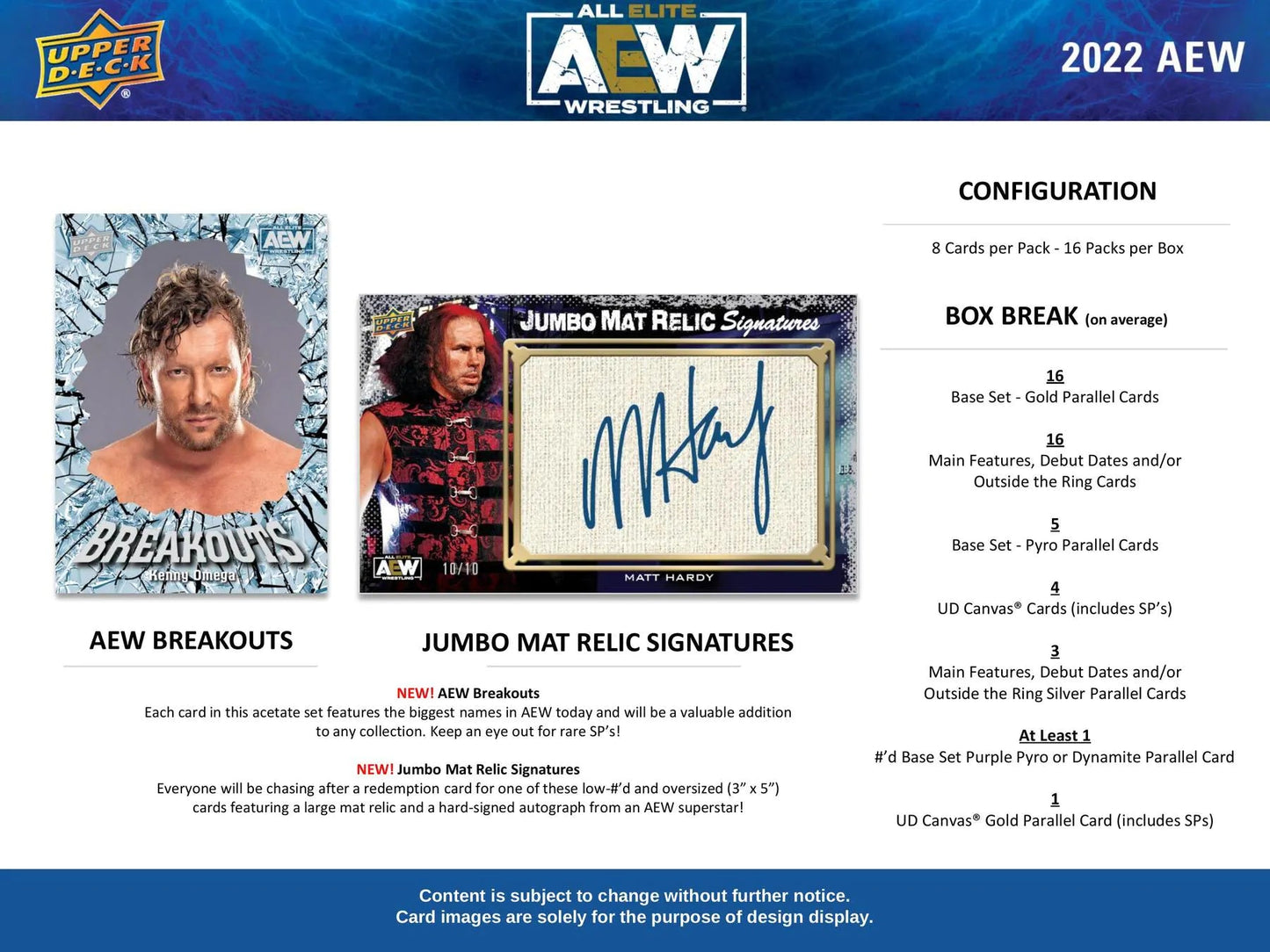 2022 Upper Deck All Elite Wrestling AEW Hobby Box - Columbia Hobby - Sports Card Boxes - Toploaders - Card Savers