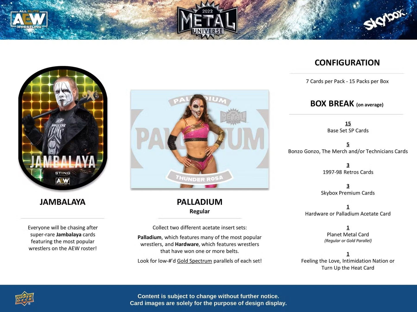 2022 Upper Deck All Elite Wrestling AEW Skybox Metal Universe Hobby Box - Columbia Hobby - Sports Card Boxes - Toploaders - Card Savers