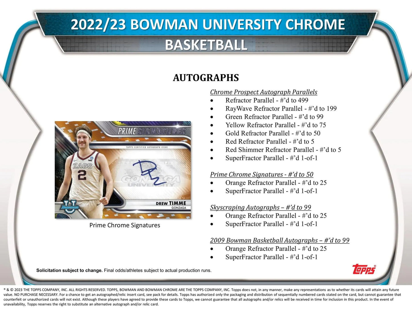 2022/23 Bowman University Chrome Basketball 7 - Pack Blaster Box - Columbia Hobby - Sports Card Boxes - Toploaders - Card Savers