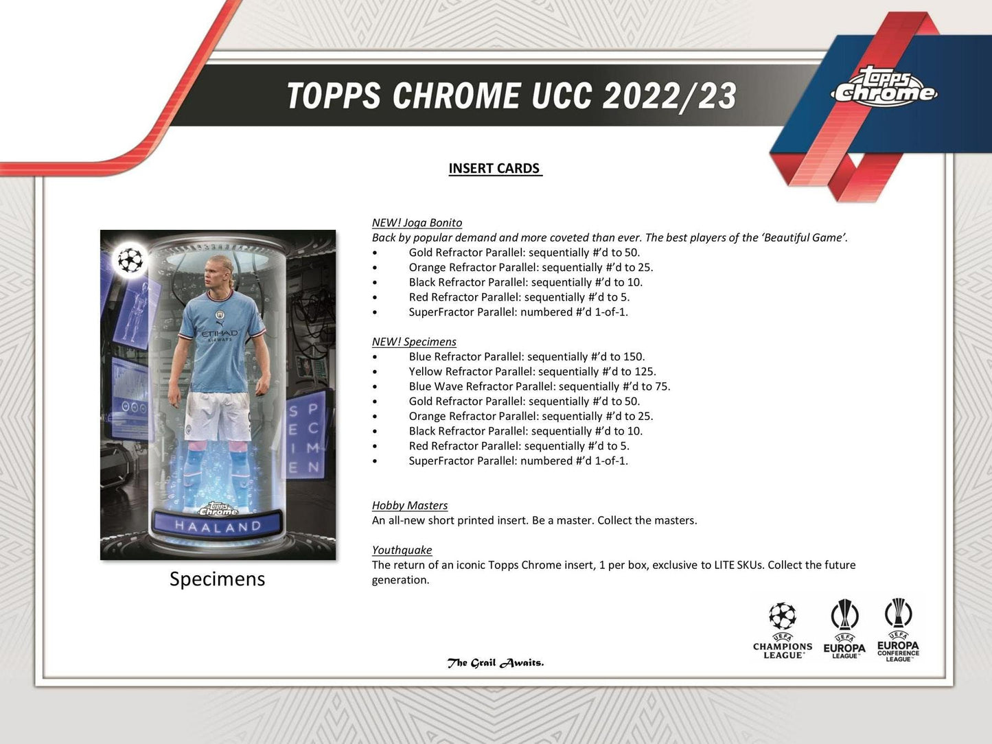 2022/23 Topps Chrome UEFA Club Competitions Soccer Hobby LITE Box - Columbia Hobby - Sports Card Boxes - Toploaders - Card Savers