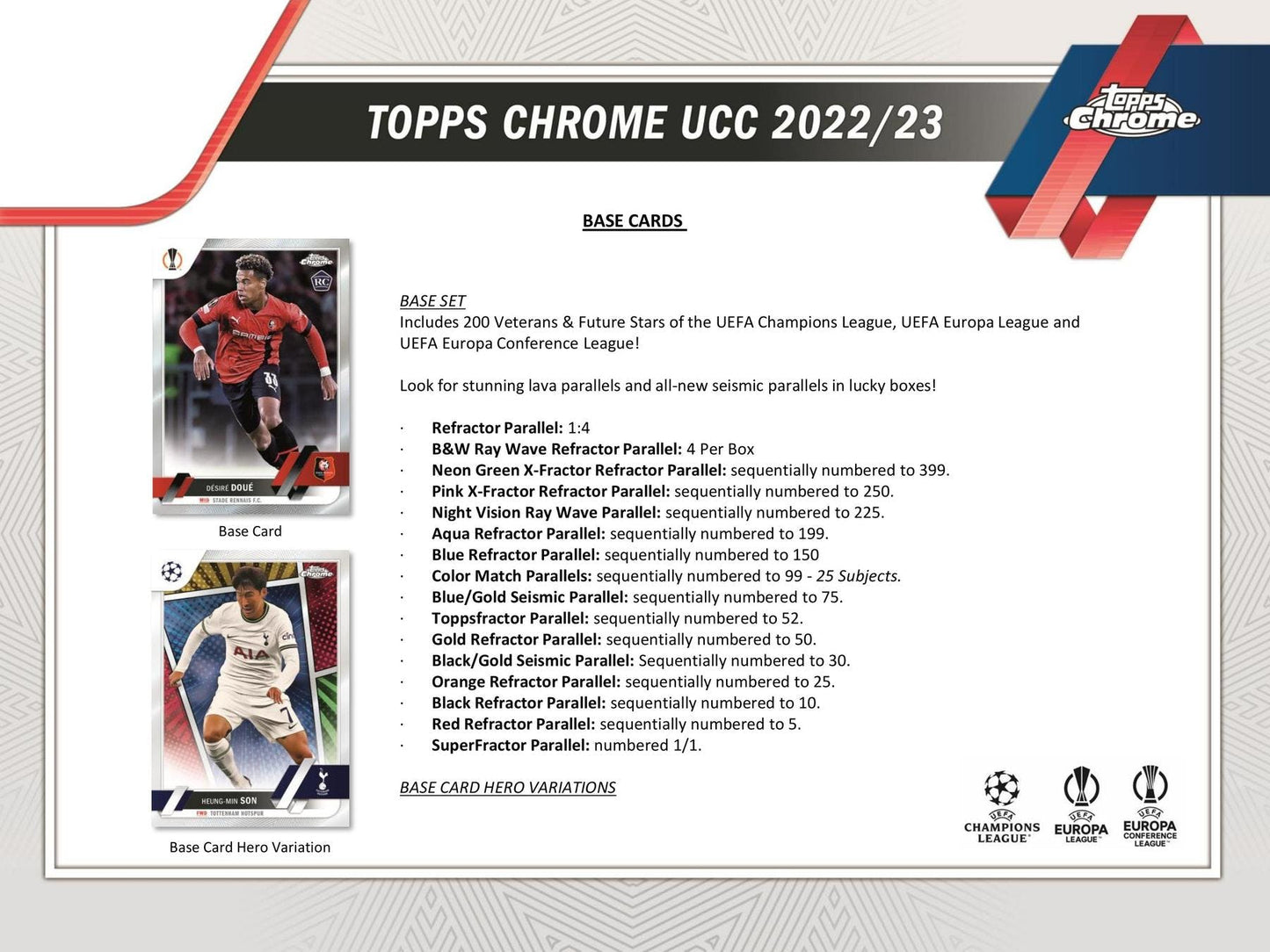 2022/23 Topps Chrome UEFA Club Competitions Soccer Hobby LITE Box - Columbia Hobby - Sports Card Boxes - Toploaders - Card Savers
