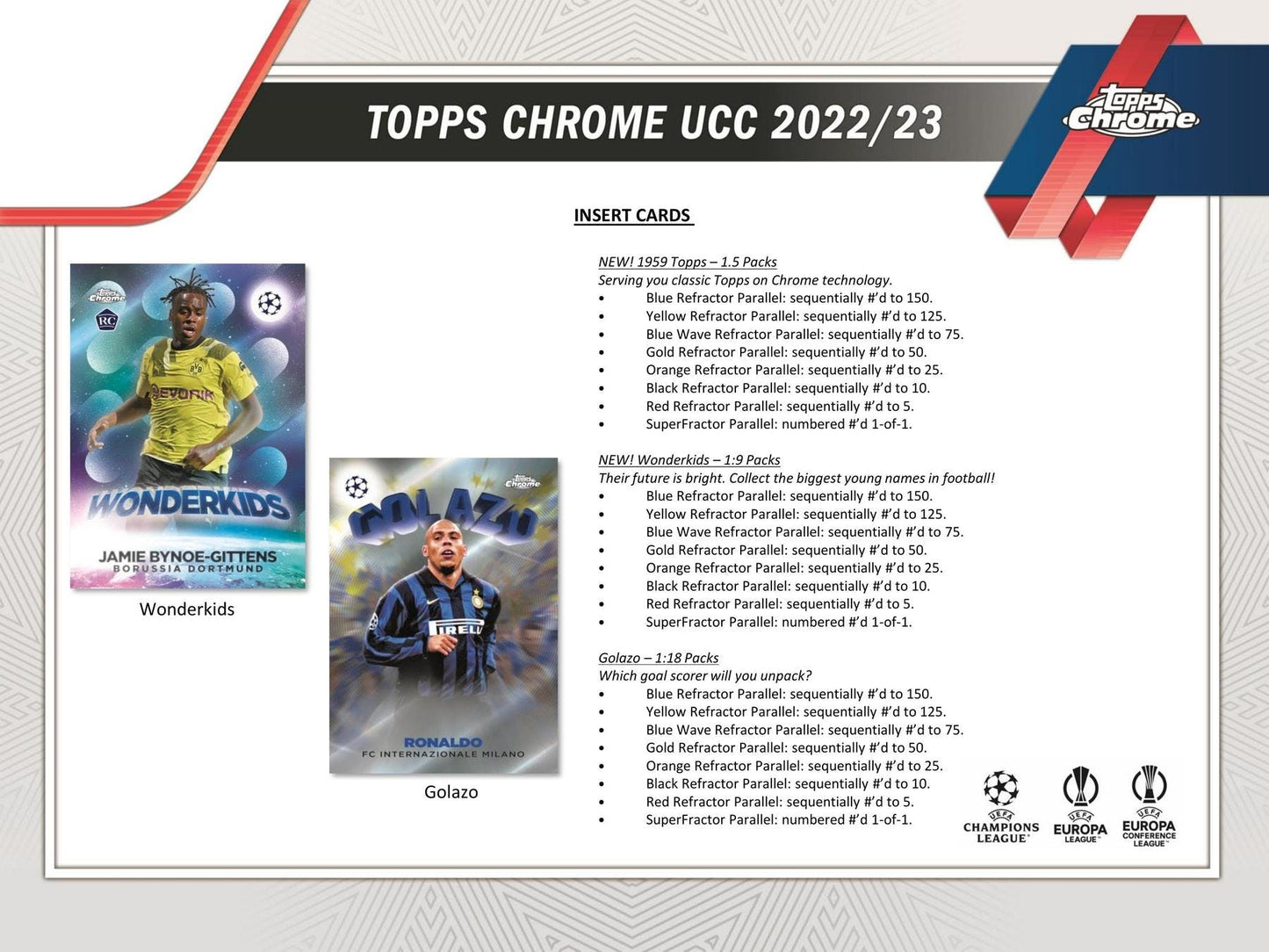 2022/23 Topps Chrome UEFA Club Competitions Soccer Hobby LITE Box - Columbia Hobby - Sports Card Boxes - Toploaders - Card Savers
