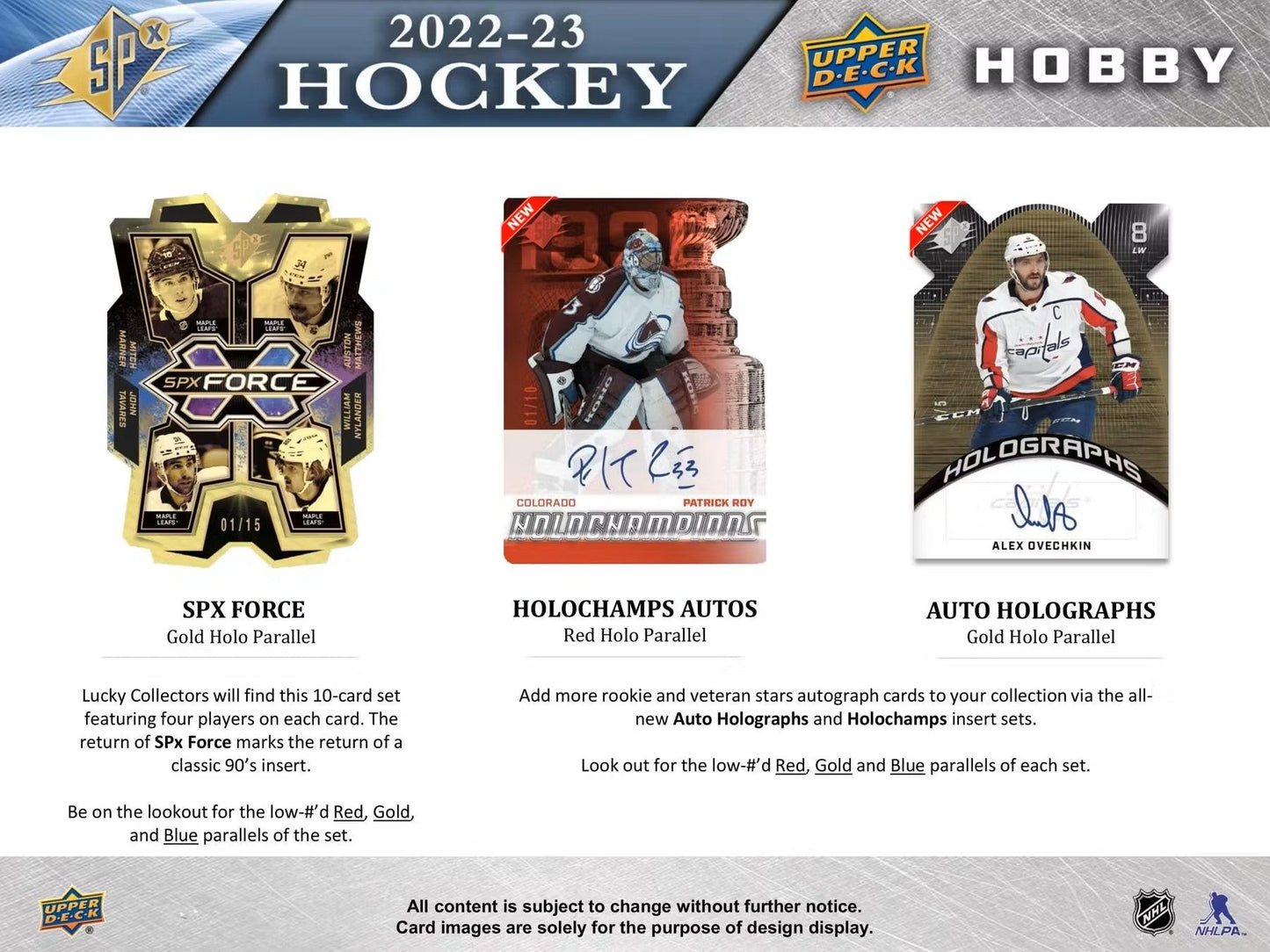 2022/23 Upper Deck SPx Hockey Hobby Box - Columbia Hobby - Sports Card Boxes - Toploaders - Card Savers
