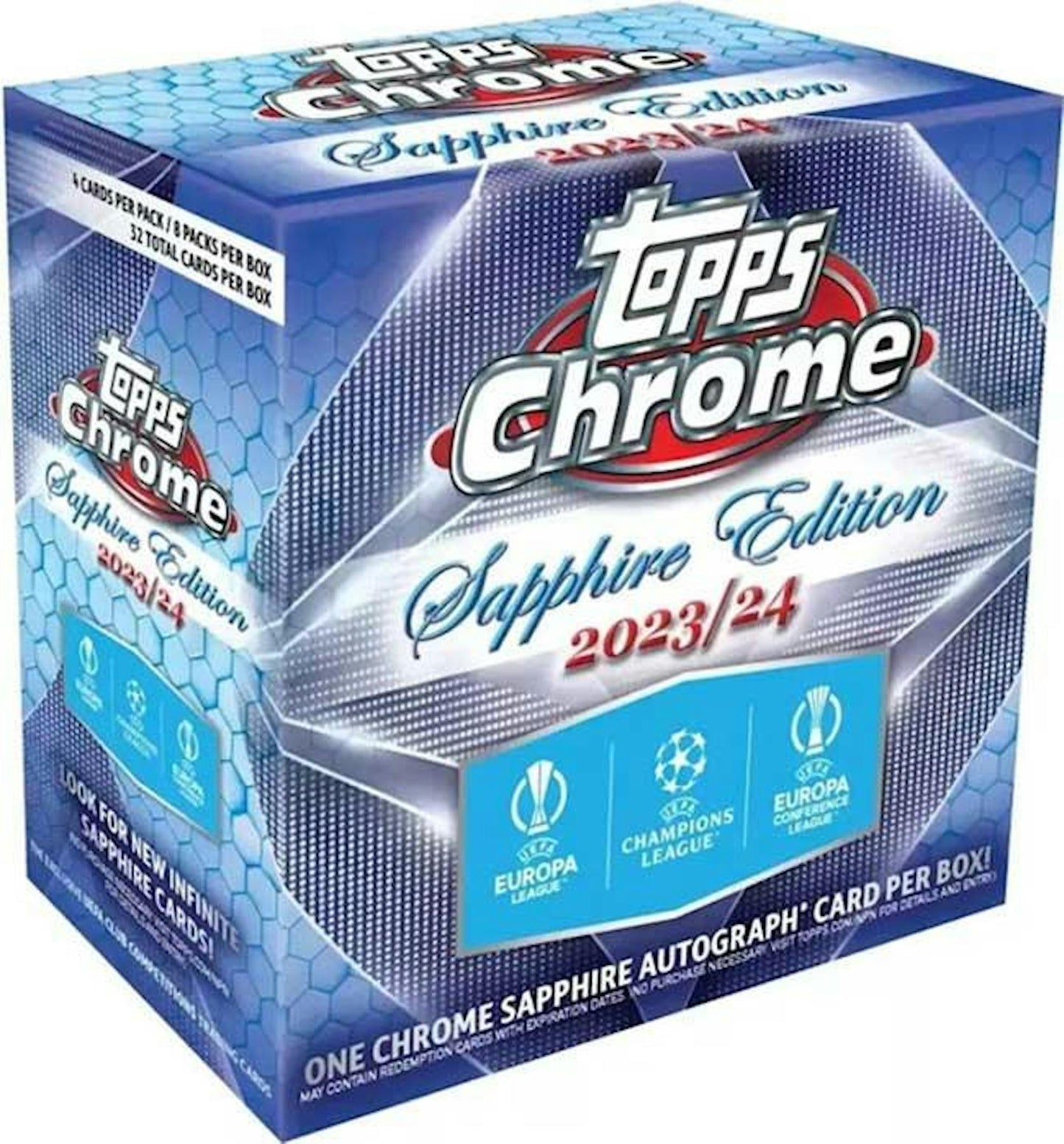 2023-24 Topps Chrome UEFA Club Competitions Sapphire Edition Soccer Box | Columbia Hobby - Sports Card Boxes - Toploaders - Card Savers.