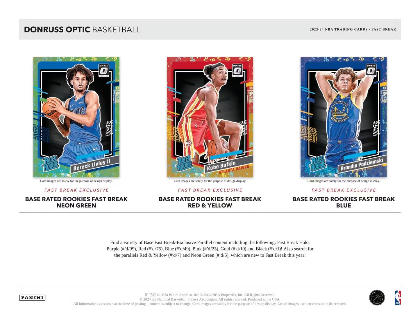 2023 - 24 Panini Donruss Optic Basketball Fast Break Box - Columbia Hobby - Sports Card Boxes - Toploaders - Card Savers