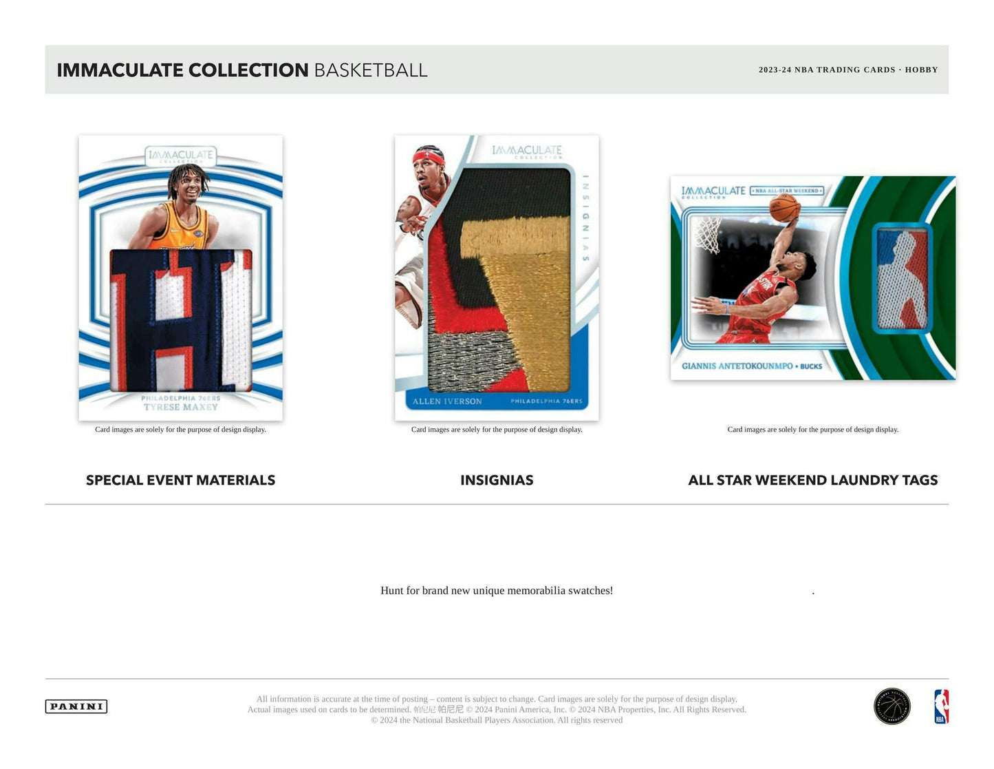 2023 - 24 Panini Immaculate Basketball Hobby Box - Columbia Hobby - Sports Card Boxes - Toploaders - Card Savers