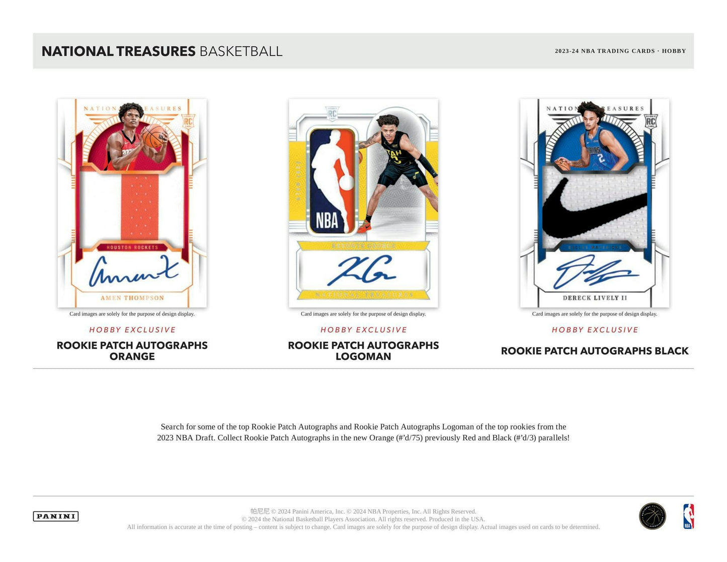2023 - 24 Panini National Treasures NBA Basketball Hobby Box - Columbia Hobby - Sports Card Boxes - Toploaders - Card Savers