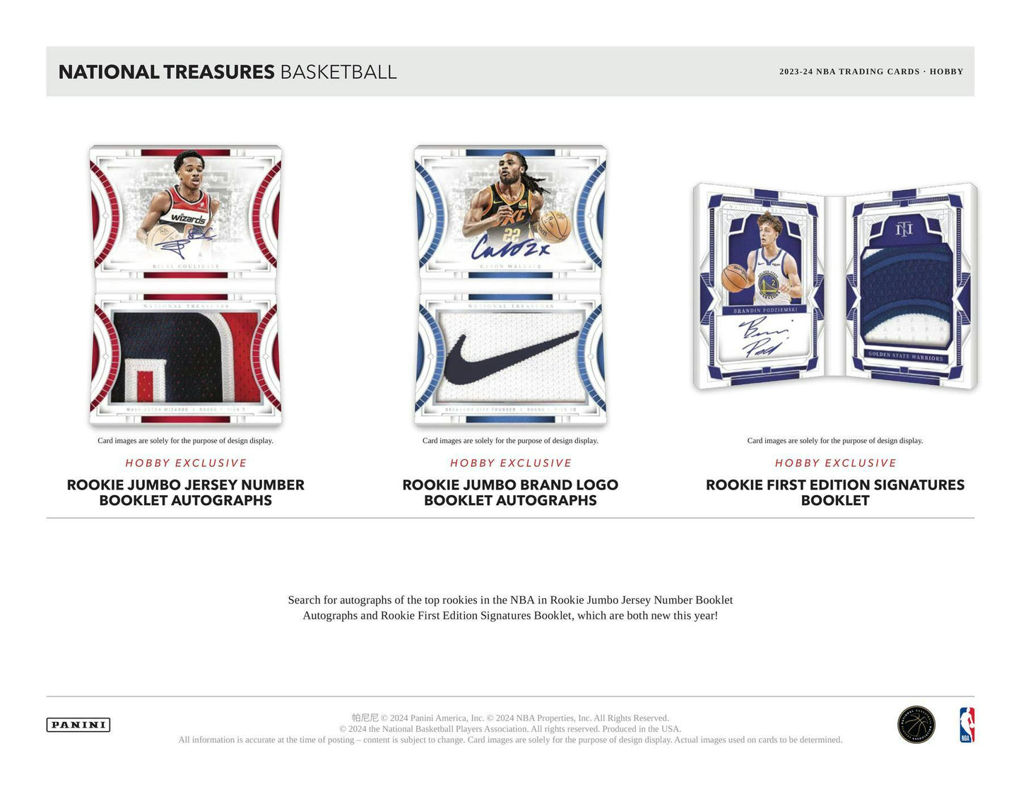 2023 - 24 Panini National Treasures NBA Basketball Hobby Box - Columbia Hobby - Sports Card Boxes - Toploaders - Card Savers