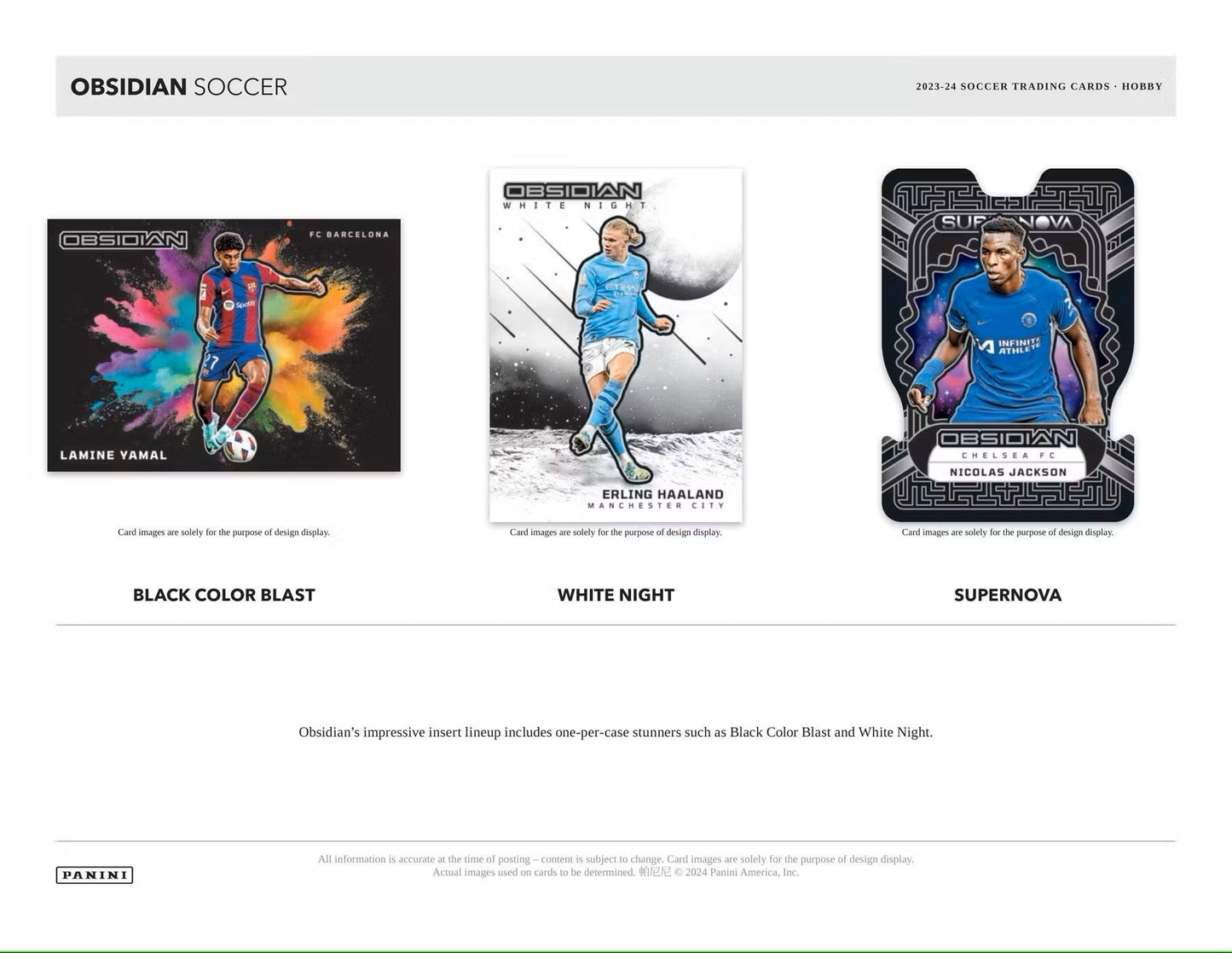 2023 - 24 Panini Obsidian Soccer Hobby Box - Columbia Hobby - Sports Card Boxes - Toploaders - Card Savers