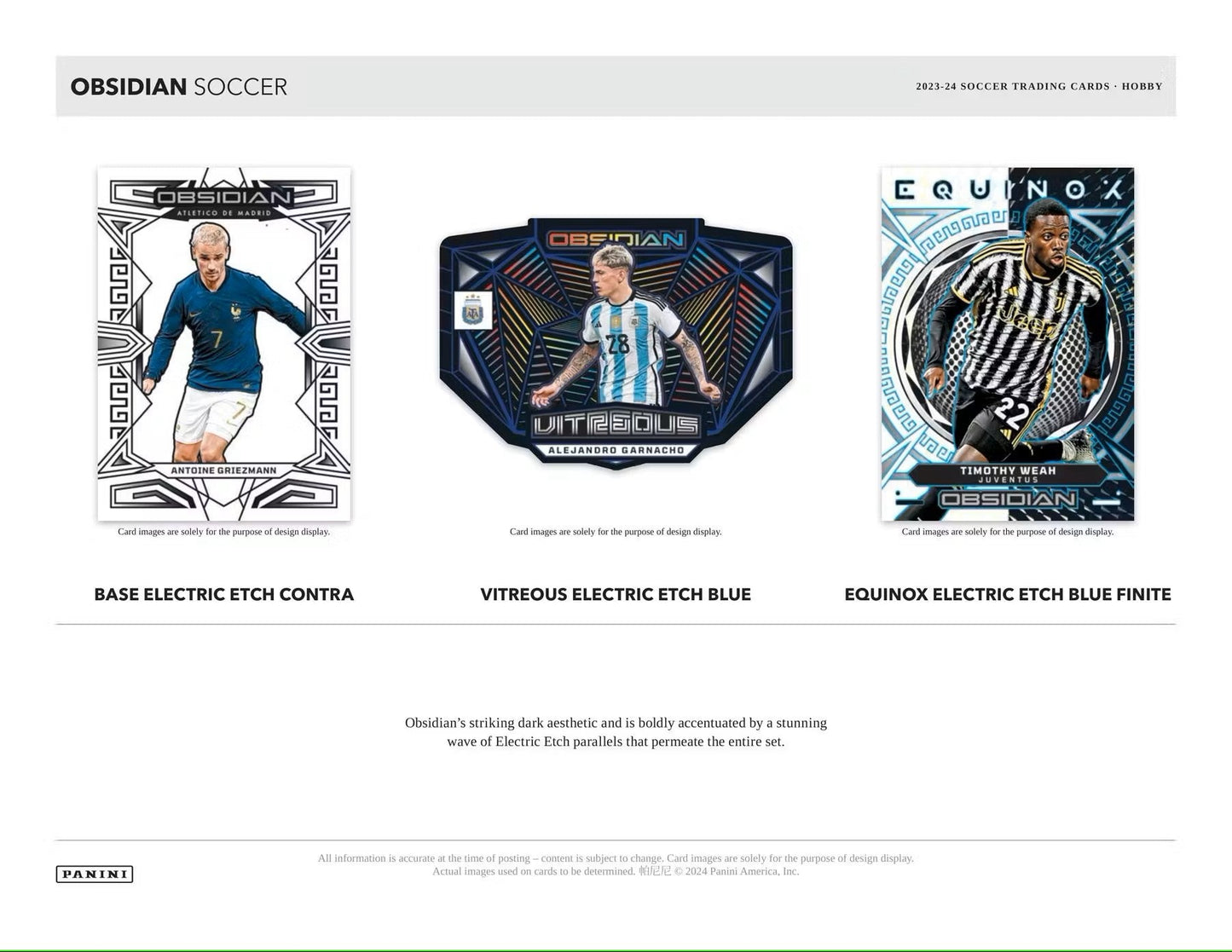 2023 - 24 Panini Obsidian Soccer Hobby Box - Columbia Hobby - Sports Card Boxes - Toploaders - Card Savers